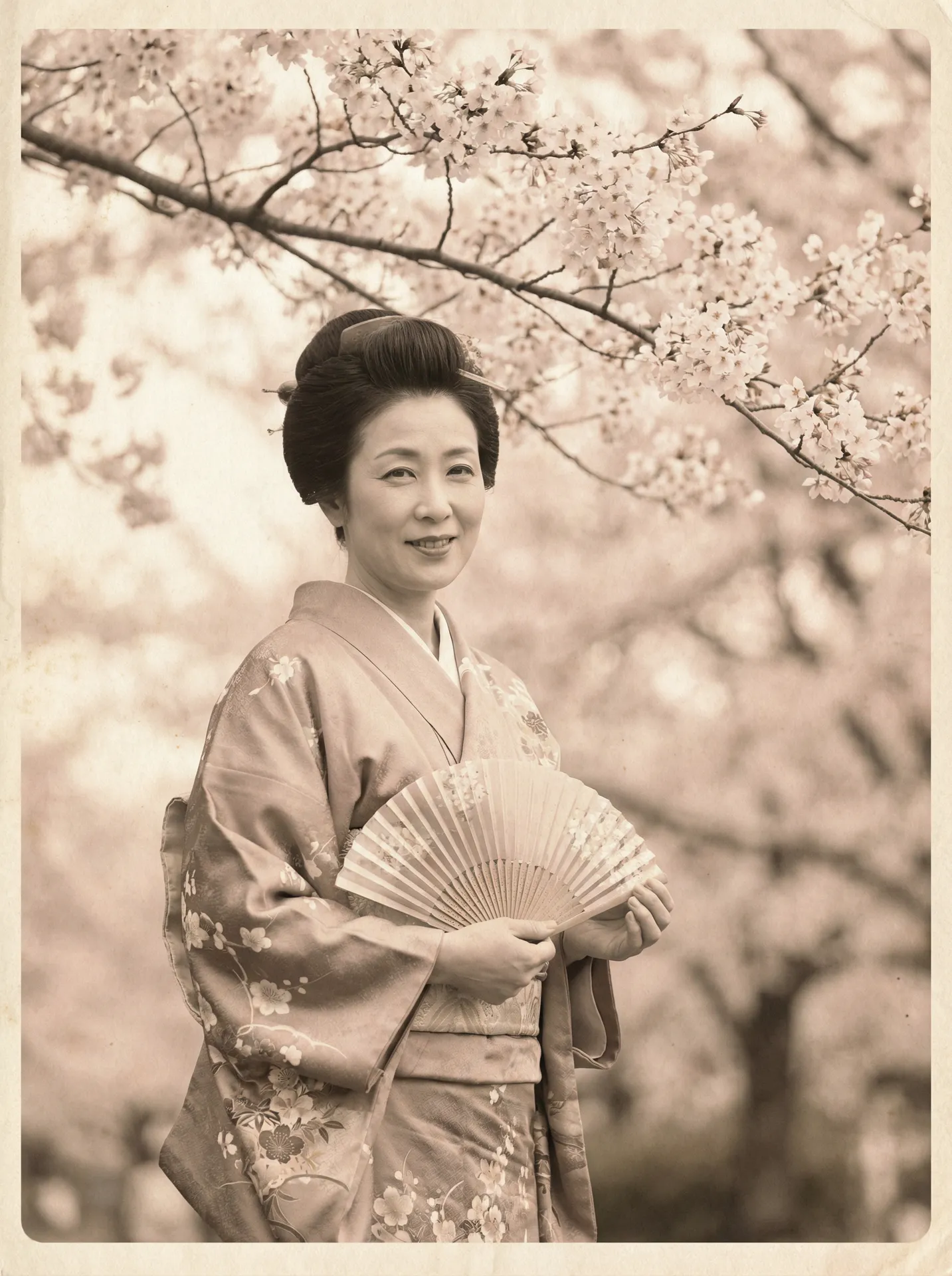 一位持扇的优雅 成人动漫-精彩动画资源|最新更新|免费高清 在樱花树下的复古写真