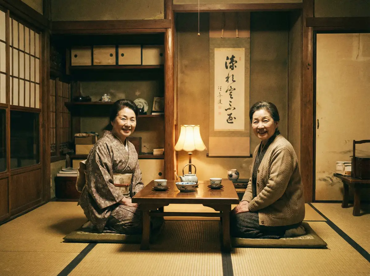 两位优雅的 成人动漫-精彩动画资源|最新更新|免费高清 在日式茶室中品茶交谈